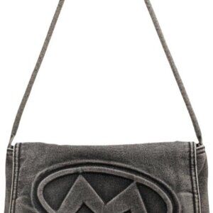 Denim Shoulder Bag Women Casual Tote Handbag Soft Blue Jean Bag Black